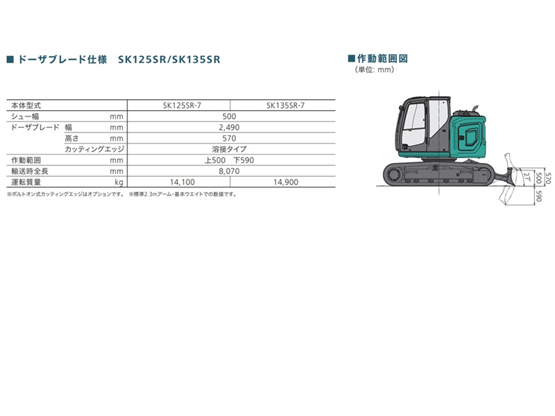 油圧ショベル0.45（KOBELCO SK135SR-7） ｜ 株式会社ほくとう